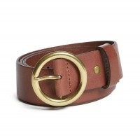 Жіночий Ремінь (Round Vintage Buckle Belt) 64604-01 Коричневий