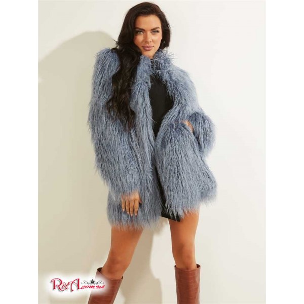 Женское Пальто GUESS (Maurizia Shaggy Faux-Fur Coat) 64304-01 Coronado Синий Женское Пальто GUESS (Maurizia Shaggy Faux-Fur Coat) 64304-01 Coronado Синий
