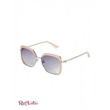 Жіночі Сонцезахисні Окуляри (Square Combination Sunglasses) 63634-01 Срібний