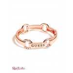 Жіночий Браслет GUESS Factory (Rose Gold-Tone Pave Logo Bangle) 63624-01 Рожевий Золото