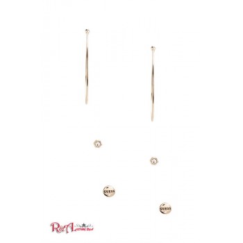 Женская Сережка (Gold-Tone Logo Hoop and Stud Earrings Set) 63664-01 Multi
