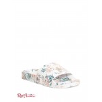 Женские Шлепанцы GUESS Factory (Tricia Floral Pool Slides) 63525-01 Белый Цветочный Принтер