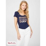 Женская Футболка GUESS Factory (Alexane Tee) 57485-01 Nocturnal Военно-Морской