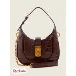 Жіноча Сумка Хобо GUESS (Maimie Croc Mini Hobo Bag) 64945-01 Коричневий