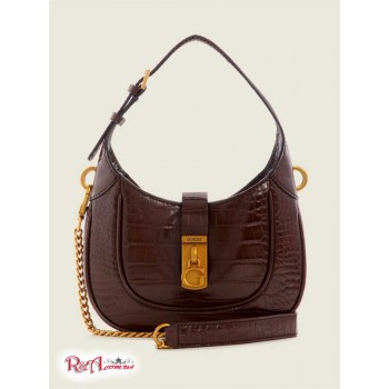 Жіноча Сумка Хобо (Maimie Croc Mini Hobo Bag) 64945-01 Коричневий