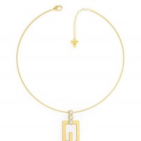 Жіноче Намисто (Gold-Tone Square G Logo Pendant Necklace) 59815-01 Жовте Золото
