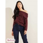 Женский Свитер GUESS (Eco Gerri Off-the-Shoulder Sweater) 58605-01 Burgundy Роза