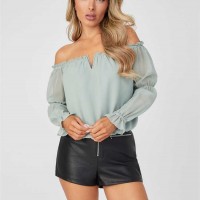 Жіночий Топ (Hale Off-Shoulder Top) 57145-01 Шифер Сірий