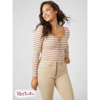 Жіноче Хенлі (Halia Henley Top) 57245-01 Молочнийy Карамель Мульті