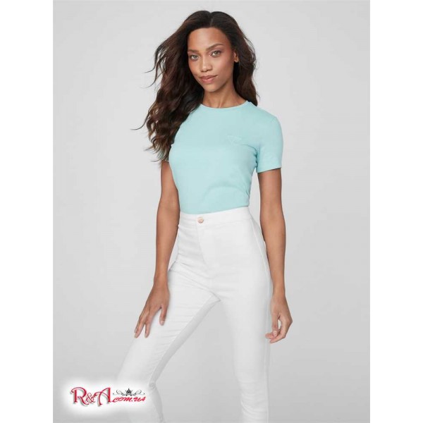 Жіноча Футболка GUESS Factory (Josie Logo Tee) 63235-01 Ocean Breeze