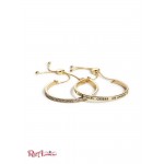 Жіночий Браслет GUESS Factory (Gold-Tone Logo Bangle Set) 63615-01 Золото