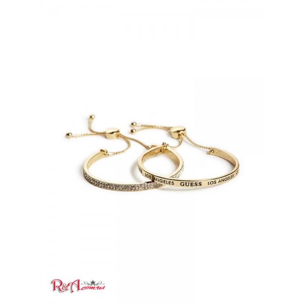 Жіночий Браслет GUESS Factory (Gold-Tone Logo Bangle Set) 63615-01 Золото