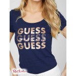 Женская Футболка GUESS Factory (Alexane Tee) 57485-01 Nocturnal Военно-Морской