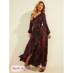 Женское Платье GUESS (Eco Nausica Wrap Dress) 64225-01 Ночные Ладони Красные Комбо Женское Платье GUESS (Eco Nausica Wrap Dress) 64225-01 Ночные Ладони Красные Комбо