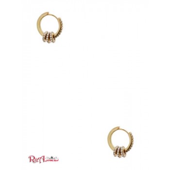 Женская Сережка (Gold-Tone Mini Hoop Earrings) 63645-01 Золото
