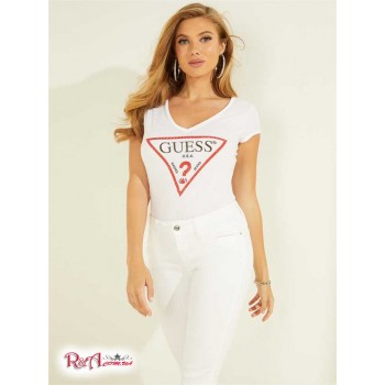 Жіноча Футболка (Bling Logo Tee) 10015-01 Блискучий Білий