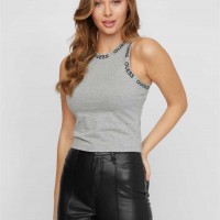 Женский Танк (Jula Logo Tank) 63285-01 Светлый Меланж Серый