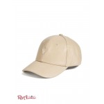 Женская Бейсболка GUESS Factory (Faux-Leather Logo Emblem Baseball Hat) 63575-01 Tan