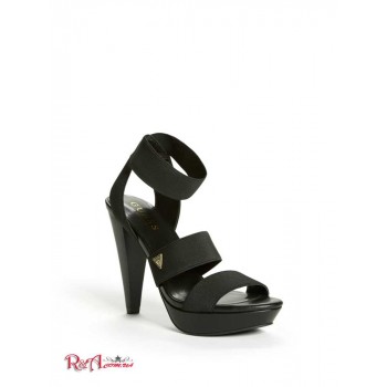 Жіночі Босоніжки (Netta Heels) 54725-01 Чорна Тканина