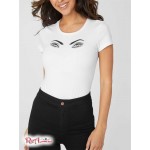 Женская Футболка GUESS Factory (Jules Eyes Tee) 57675-01 Pure Белый