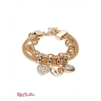 Жіночий Браслет (Gold-Tone Mosaic Logo Charm Bracelet) 63655-01 Золото