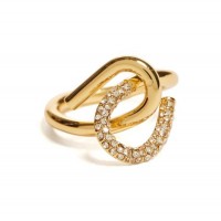 Жіноче Кільце (14KT Plated Curve Statement Ring - Size 7) 64575-01 Золото