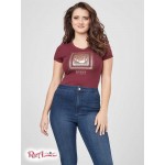 Жіноча Футболка GUESS Factory (Layne Tee) 63346-01 Mystic Wine