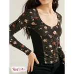 Жіночий Топ GUESS (Eco Rommi Top) 64476-01 Whimsy Floral Print Чорний