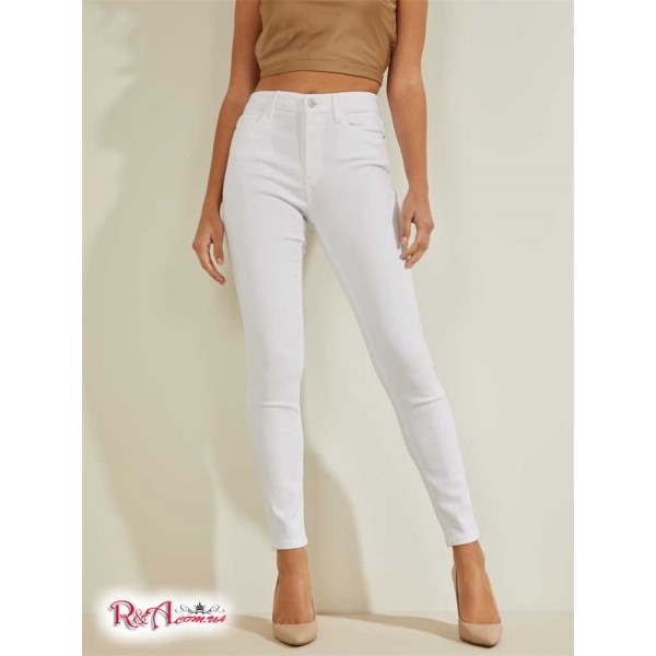 Женские Джинсы GUESS (1981 Coated Skinny Jeans) 58686-01 Pure Белый Мульти