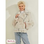 Женская Куртка GUESS (Frida Faux-Fur Biker Jacket) 64426-01 Пломбир Белый