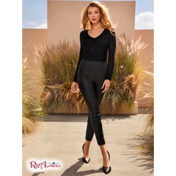 Женские Леггинсы (Coy High-Rise Leather Legging) 43006-01 Реактивний Черный