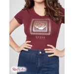 Жіноча Футболка GUESS Factory (Layne Tee) 63346-01 Mystic Wine