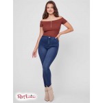 Женский Топ GUESS Factory (Loba Ribbed Off-The-Shoulder Top) 57116-01 Cherry Hardwood