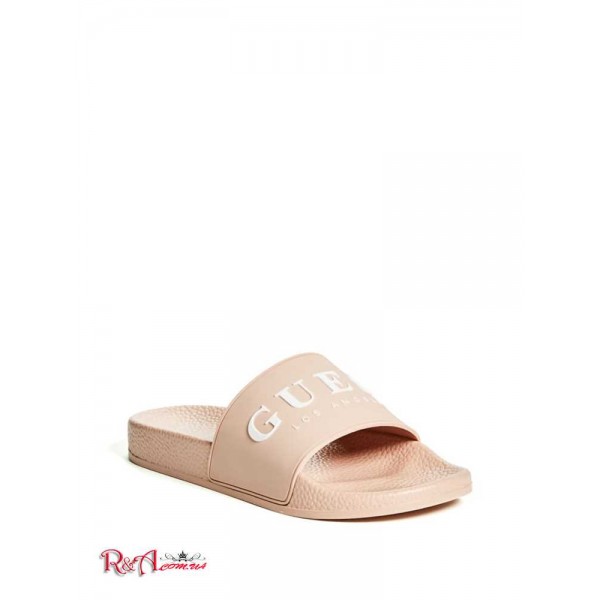 Женские Шлепанцы GUESS Factory (Angelea Logo Pool Slides) 54826-01 Румяна