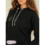 Жіночий Світшот GUESS (Double Drawstring Hooded Sweatshirt) 41676-01 Реактивний Чорний