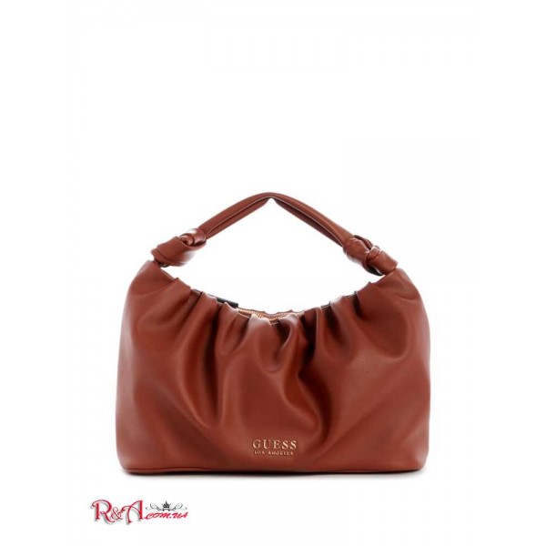 Женская Сумка Сэтчел GUESS Factory (Warrensburg Small Satchel) 64116-01 Коньяк