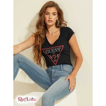 Жіноча Футболка (Bling Logo Tee) 10016-01 Реактивний Чорний Мульті