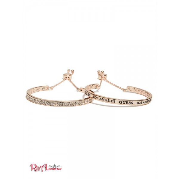 Жіночий Браслет GUESS Factory (Rose Gold-Tone Logo Bangle Set) 63656-01 Рожевий Золото