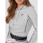 Жіноче Худі GUESS Factory (Welch Cropped Hoodie) 63256-01 Світлий Melange Сірий