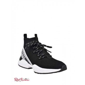 Женские Сникерсы (Brite Knit High-Top Sneakers) 56156-01 Черная Ткань