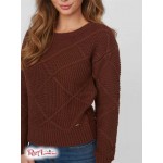 Женский Свитер GUESS Factory (Haley Cable Knit Sweater) 63196-01 Hickory Коричневый