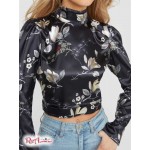 Жіночий Топ GUESS Factory (Dia Mock Neck Top) 57466-01 Реактивний Чорний Мульті