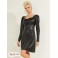Женское Платье (Elena Faux-Leather Dress) 64256-01 Реактивний Черный