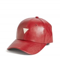 Женская Бейсболка (Faux-Leather Logo Emblem Baseball Hat) 63576-01 Wine