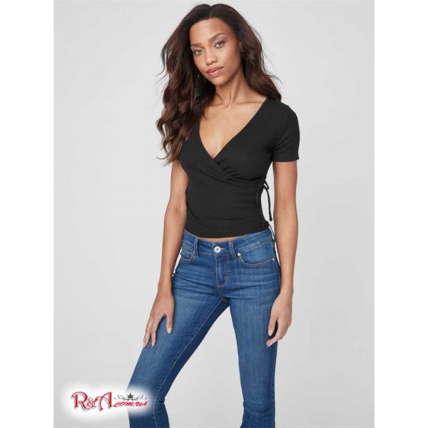 Жіночий Топ GUESS Factory (Jada Wrap Top) 63176-01 Реактивний Чорний