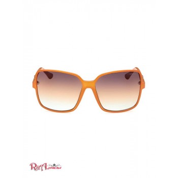 Жіночі Сонцезахисні Окуляри (Oversized Square Logo Sunglasses) 60116-01 Neon Помаранчевий