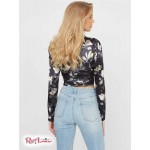 Жіночий Топ GUESS Factory (Dia Mock Neck Top) 57466-01 Реактивний Чорний Мульті