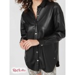 Женская Рубашка GUESS Factory (Gary Faux-Leather Tunic Shirt) 57746-01 Jet Black