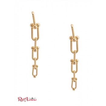 Женская Сережка (14KT Ball Chain-Link Drop Earring) 64576-01 Золото