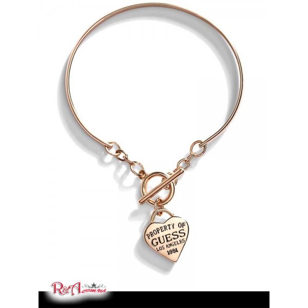 Жіночий Браслет GUESS Factory (Gold-Tone Heart Bangle) 63636-01 Золото